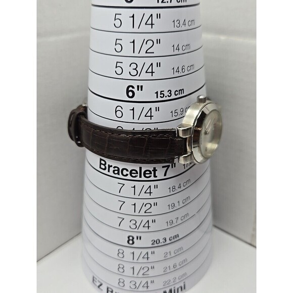 Eddie Bauer Roman Dial Womens Quartz Watch Brown Leather Band Silver New Battery main image 4
